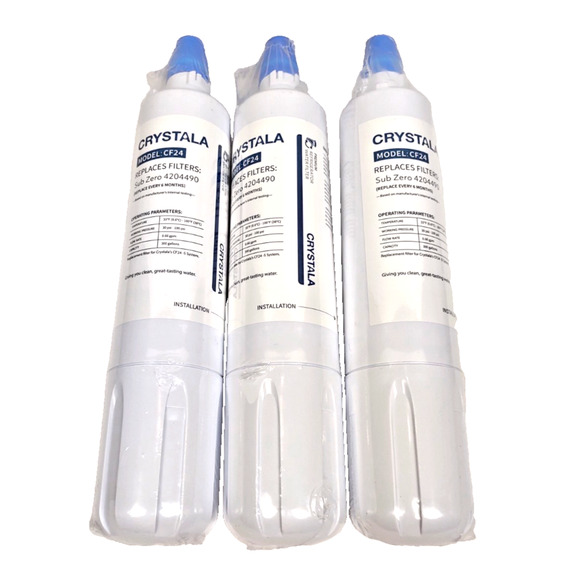 3 New Crystala Cf24 Refrigerator Water Filter Replaces Subzero 4204490 Filter - Picture 4 of 4